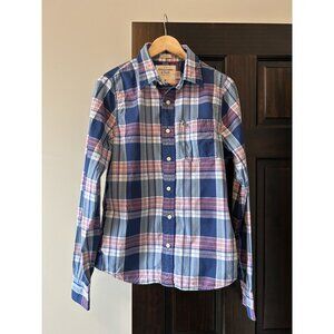 Abercrombie and Fitch Blue Pink and White Button Down SIze M